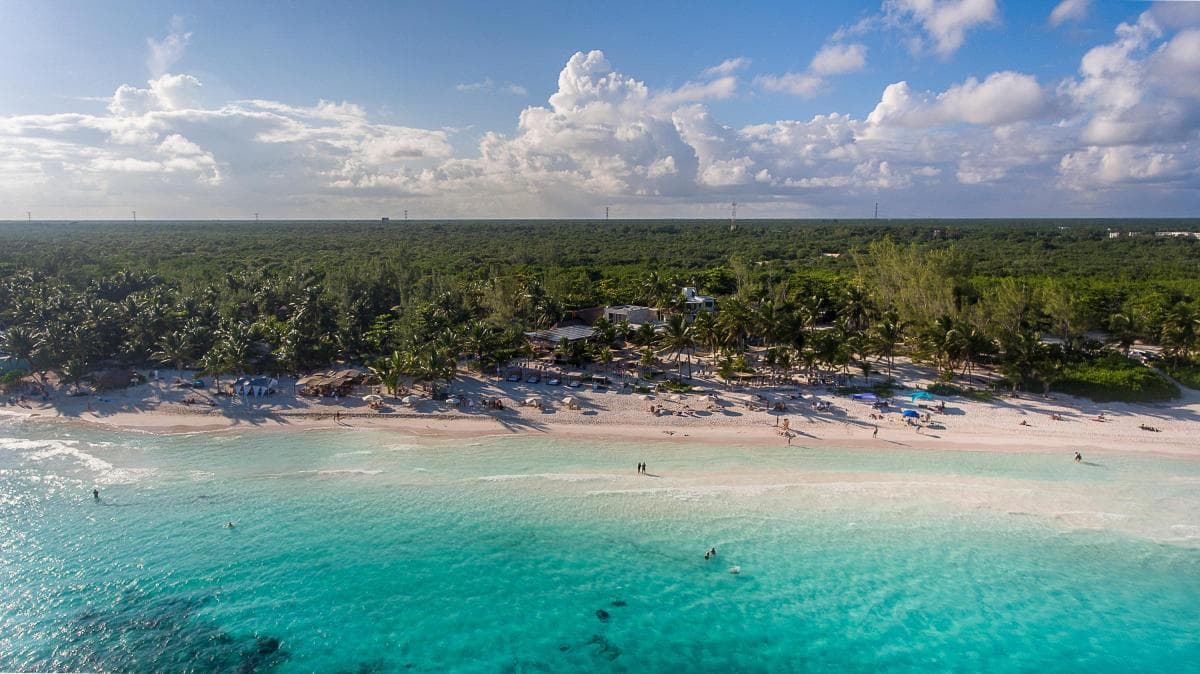 Xpuha Beach aerial view